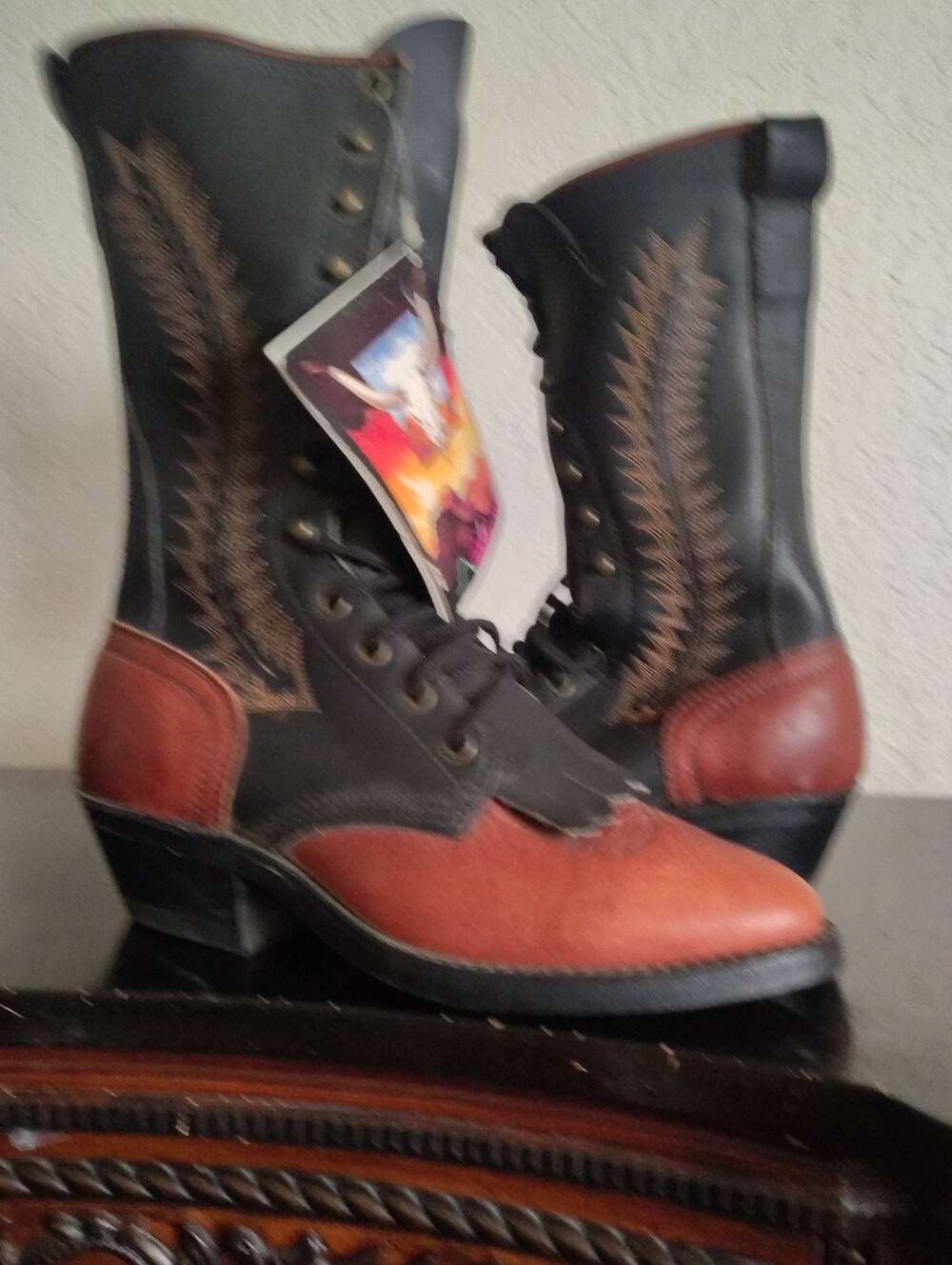 Vintage Abilene Ladies  Leather Western boots.